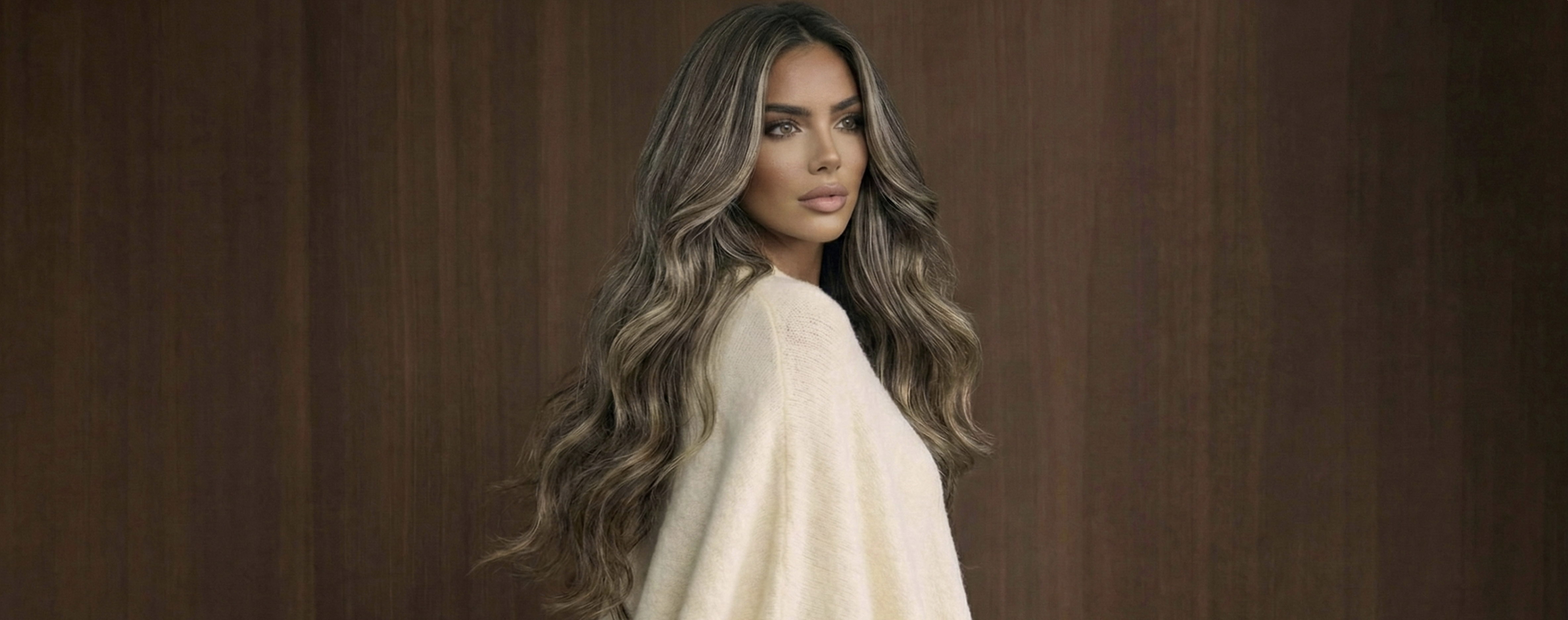 Model with modern hairstyle